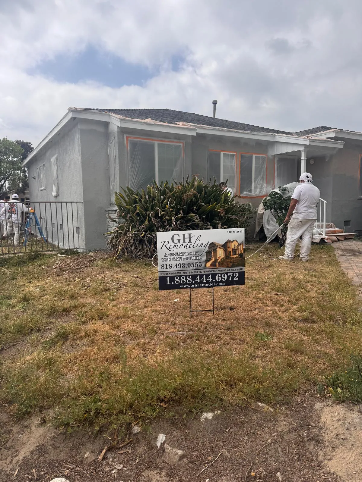 Renovation sign in front yard