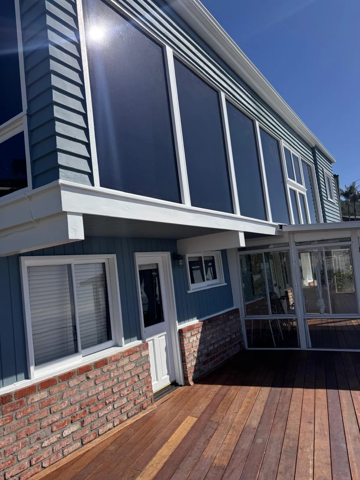 Modern house with large windows