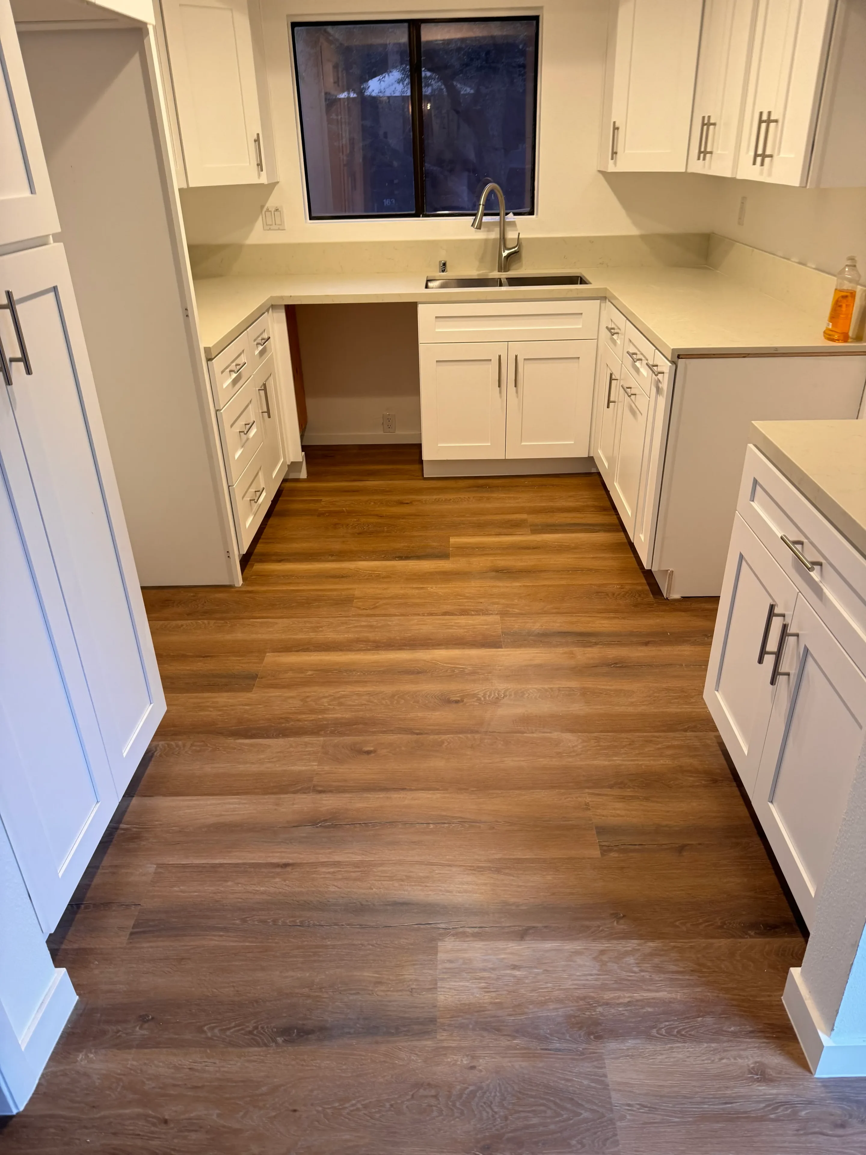 White cabinets in contemporary kitchen